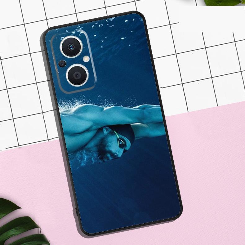 Michael Phelps Swimming Case For OPPO Reno 13F 13 12 12F 11 11F 8T 7 8 10 Pro OPPO Find X8 Pro X6 X3 X5 Lite Cover