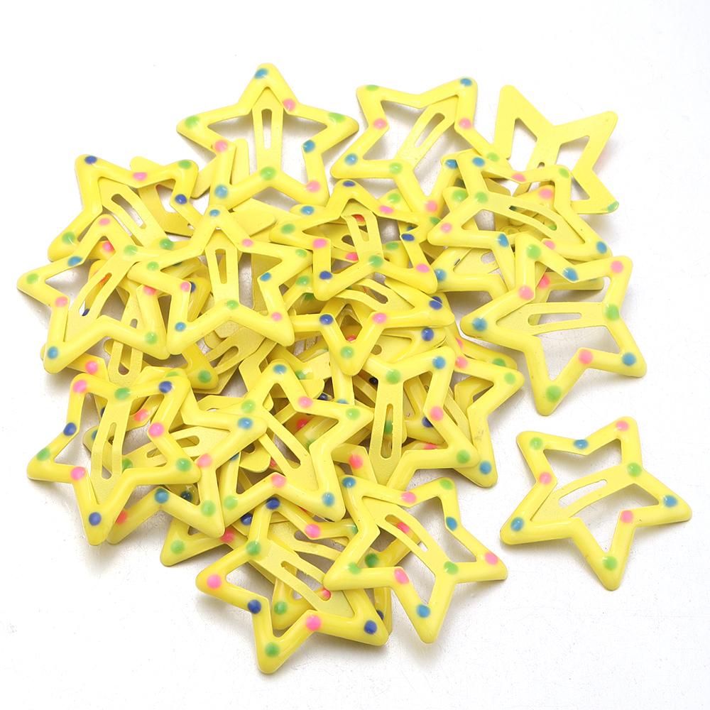30 Stück/Los Pünktchen Stern Haarspangen Bunt Y2K BB Haarnadeln Metall Druckknopf für Schmuckherstellung Niedliche Spangen Haaraccessoires