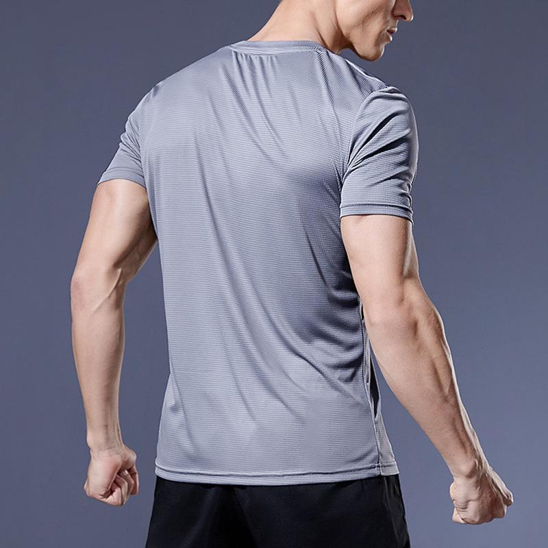 Men'S Sports T-Shirt, Ice Silk Loose And Quick-Drying Fitness Half-Sleeve Large-Size Top, Casual, Cool And Breathable Short Sleeves.