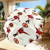 Manchester Football Print Automatic Open Close Umbrella, Portable Foldable Umbrella, for Outdoor Commute Camping Trip, Ideal Birthday Gift