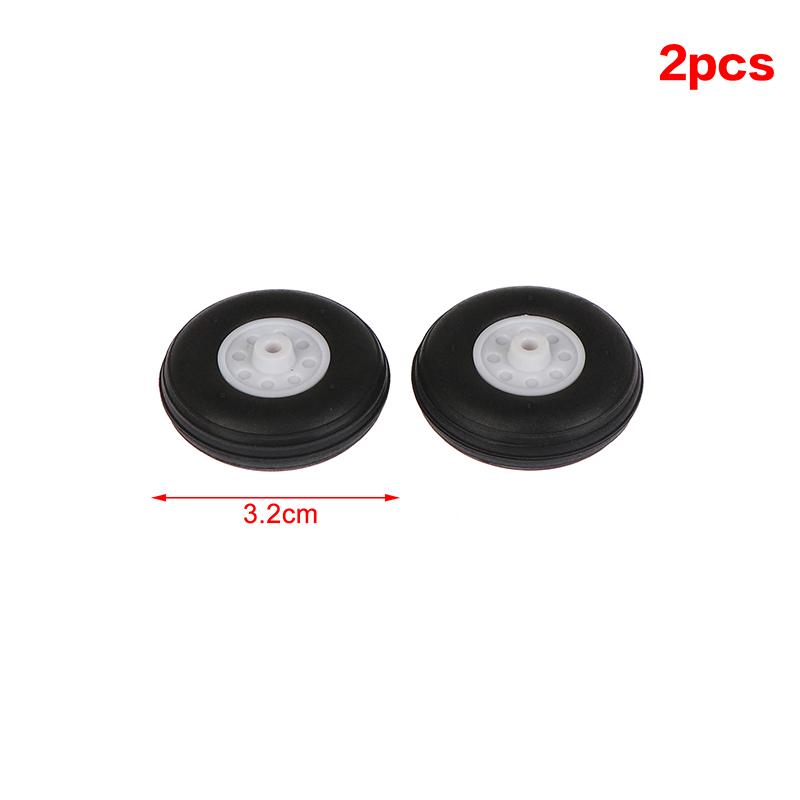 2Pcs PU Rubber Wheel For RC Fixed-Wing Airplane Model High Elastic Diameter 1/1.25/1.5/1.75/2/2.25/2.5/2.75 Inch DIY Tires