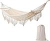 Bohemian Ethnic Princess Tassel Hammock - Anti-Rollover Canvas for Outdoor Use