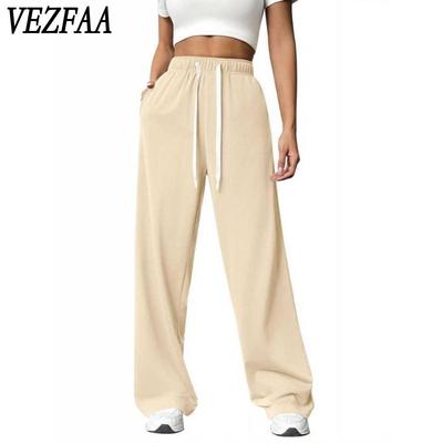 Damenmode, lässig, einfarbig, bedruckt, hohe Taille, Hosen, Hosen und Caprihosen