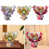 Gypsophila Crochet Flower Bouquet Decor Table Centerpiece Ornament Decorative for Graduation Mother's Day Wedding New Year Her