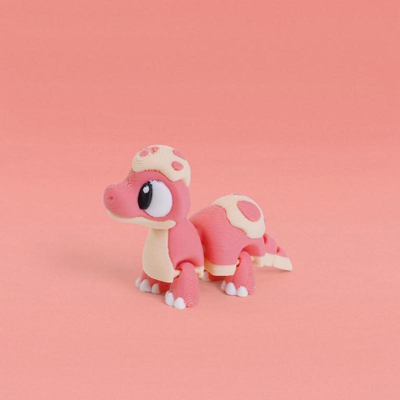3D Printed Mini Movable Dinosaur Figurine with Egg Shell Trendy Desktop Ornament Fun Gift for Boys Girls Dinosaur Enthusiasts