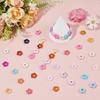 100Pcs 2 Styles Transparent/Opaque Acrylic Bead Frame Flower Mixed Color 14x14.5x3.5~4mm Hole: 1.5~1.6mm 50pcs/style