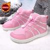 Kinder Schneestiefel mit breiter Zehenpartie, Plüsch-Baumwollschuhe, Jungen Mädchen High-Top Stiefel, Winter Outdoor Wanderschuhe, Warme Freizeitschuhe