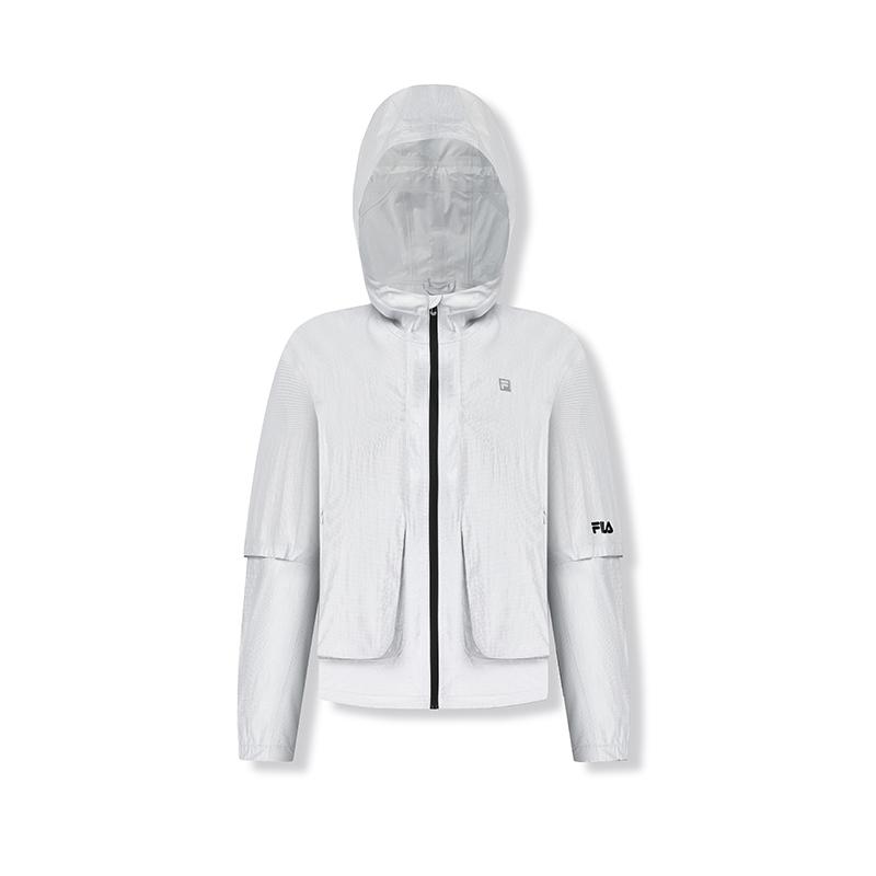 New FILA Jacket Women's Shimmery Silver A11W431704FSV