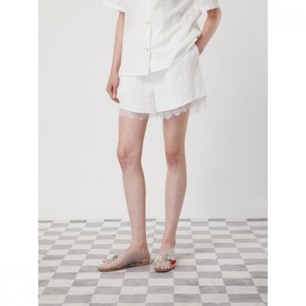 Cc Collect Lace Block Banding Shorts C252msa056 WH (white)/66