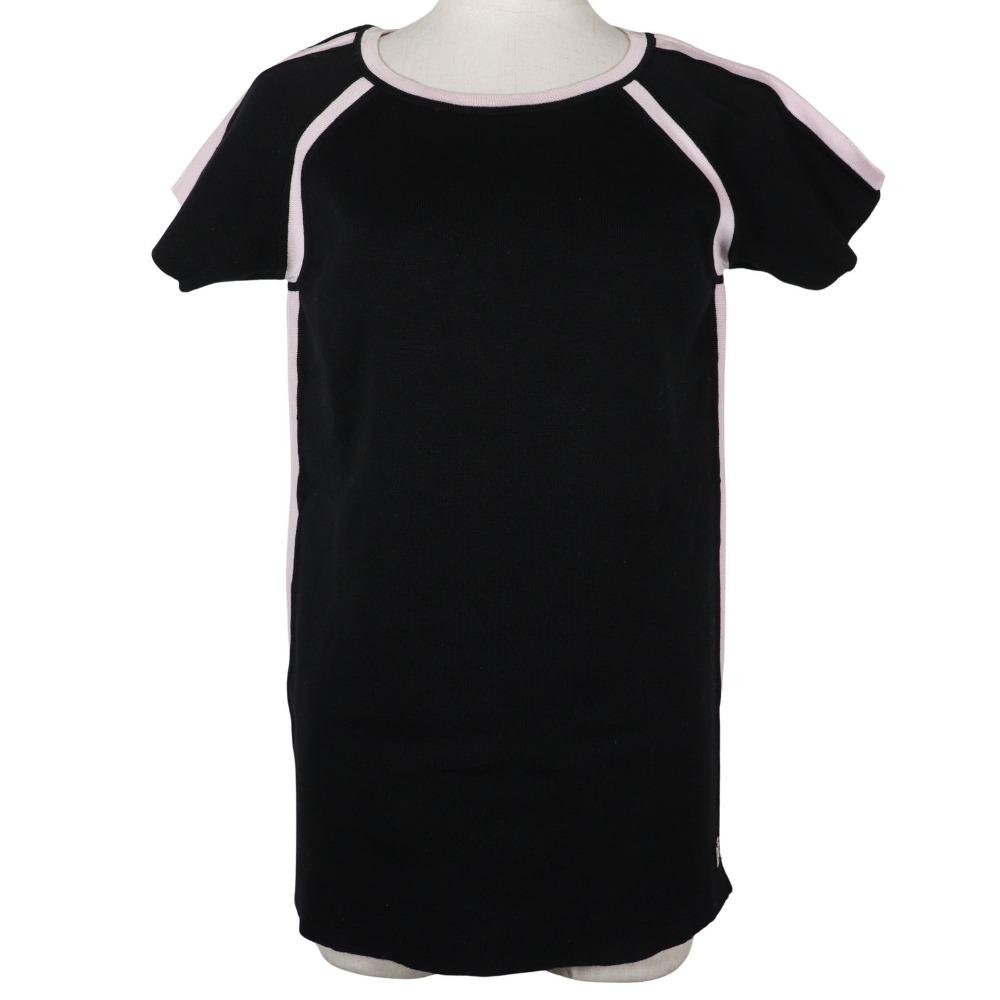 

CHANEL Sports line Short sleeve shirt P21361V01278 Summer knit Black / pink cotton Women Used