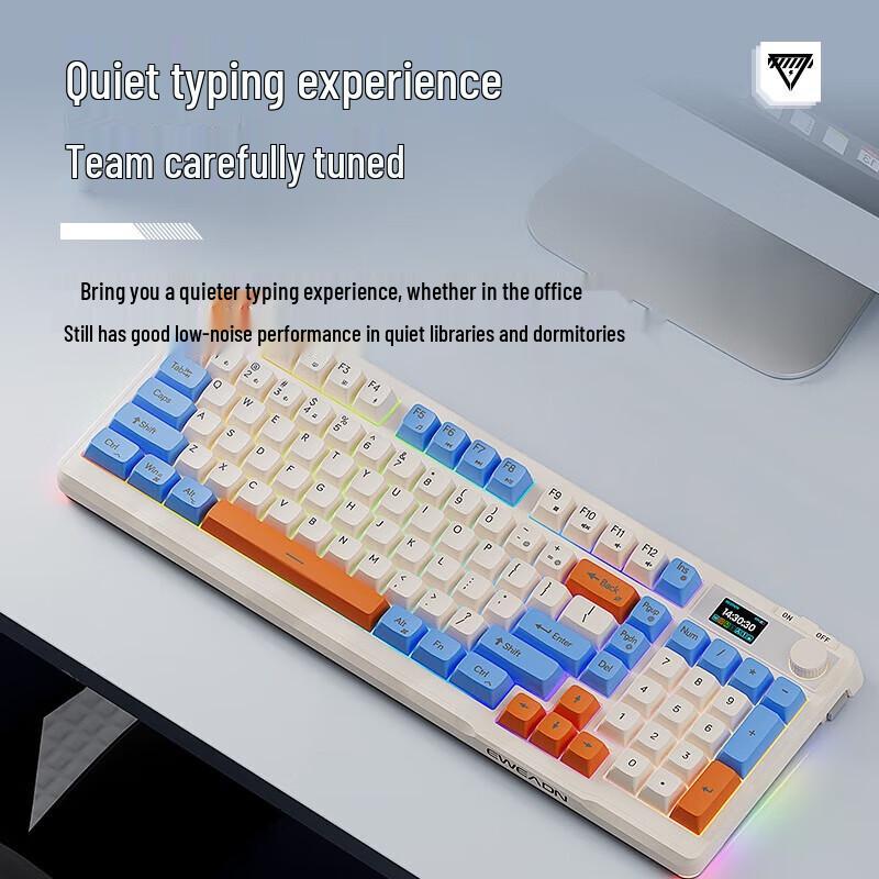 EWEADN V98Pro Triple-Mode Wireless Keyboard with Screen