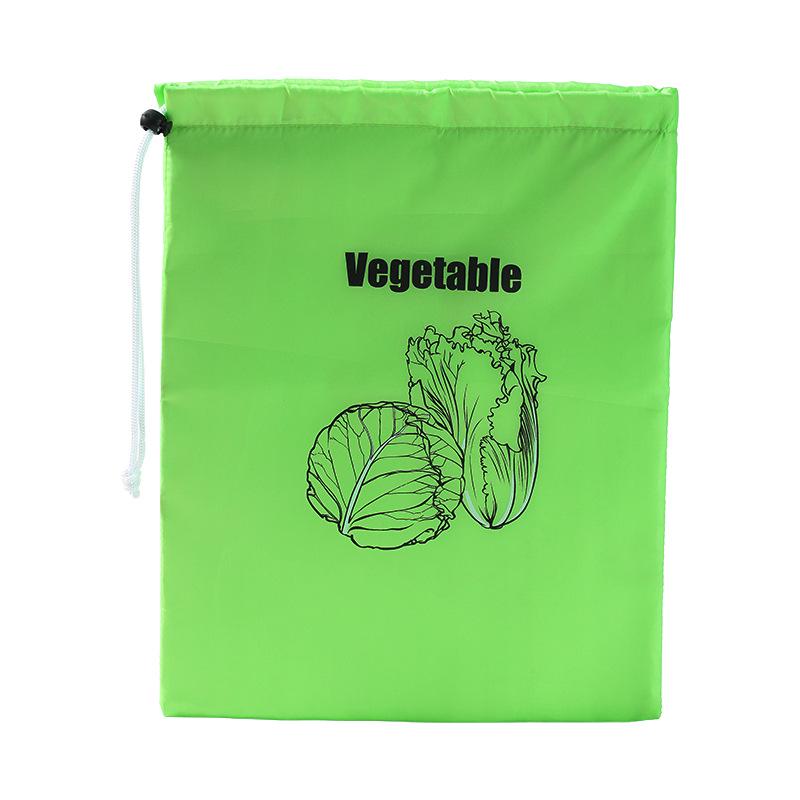Polyester Drawstring Food-Grade Storage Bag: Fresh-Keeping Kitchen & Refrigerator Organizer