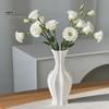 Bedroom Floral Container 3D Printed Minimalist Vase with Wavy Rim, Modern Flower Vase, Decorative Arrangement Holder Ceramic for Flowers & Artificial