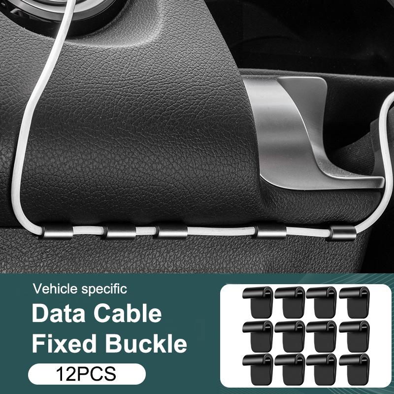 

6/12 шт. Автомобильный USB-кабель Фиксированный зажим Органайзер для кабелей данных Зажимы для организации Кабельный кронштейн Кабельный зажим Фиксатор Держатель автомобильного шнура Зажим 12PCS