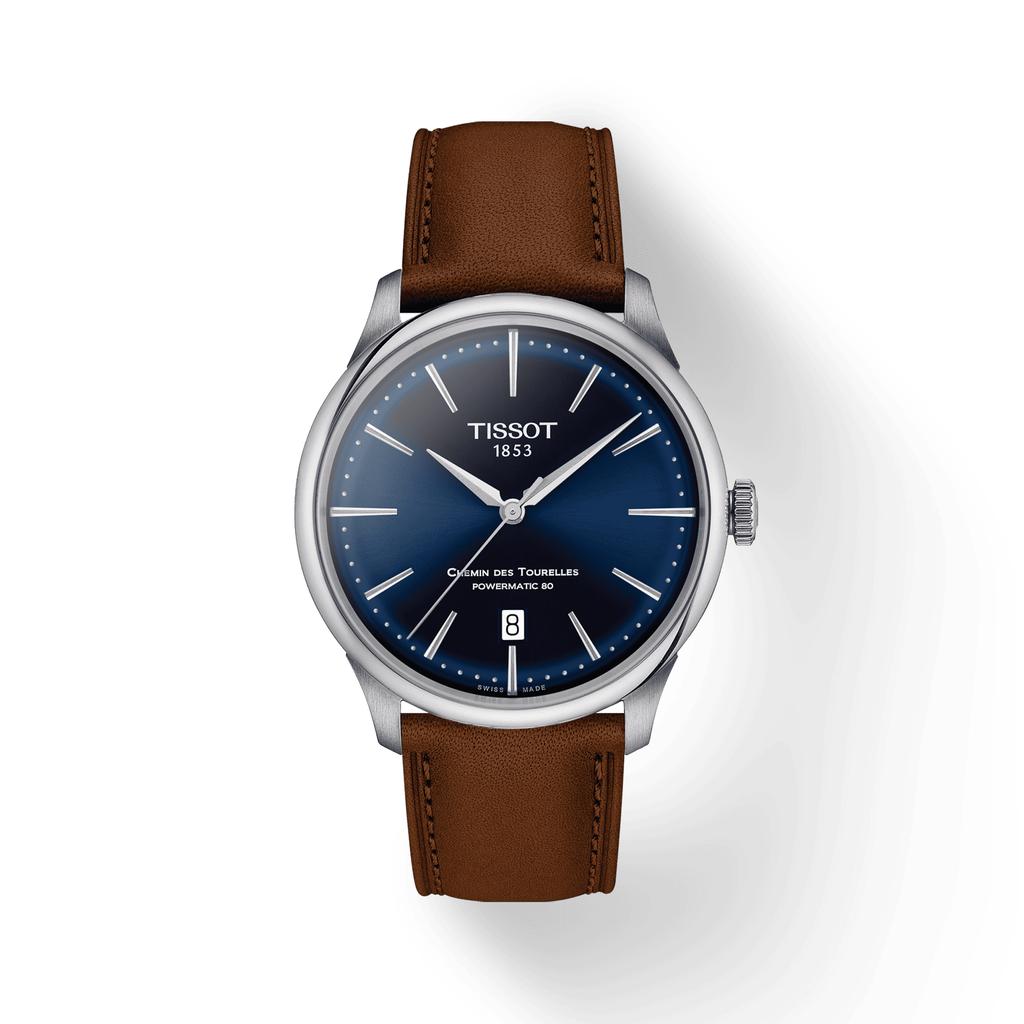 Tissot Leather Strap Blue Dial Men's Fashion Watch T139.807.16.041.00