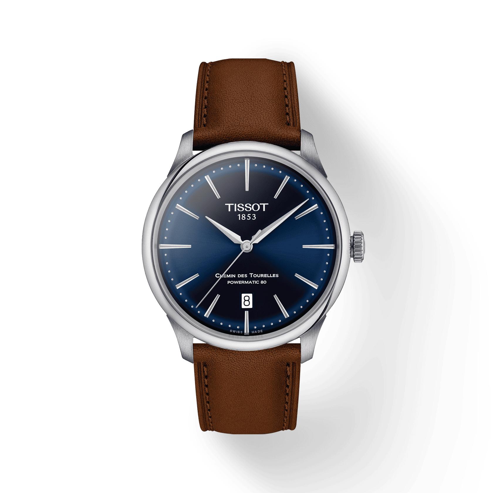 

Tissot Leather Strap blue Dial Men s Fashion Watch T139.807.16.041.00 синій