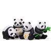 4Pcs Panda Statue Attractive Decorative Cartoon Cute Expressions Anti-fade Panda Micro Landscape Ornament Home Decor