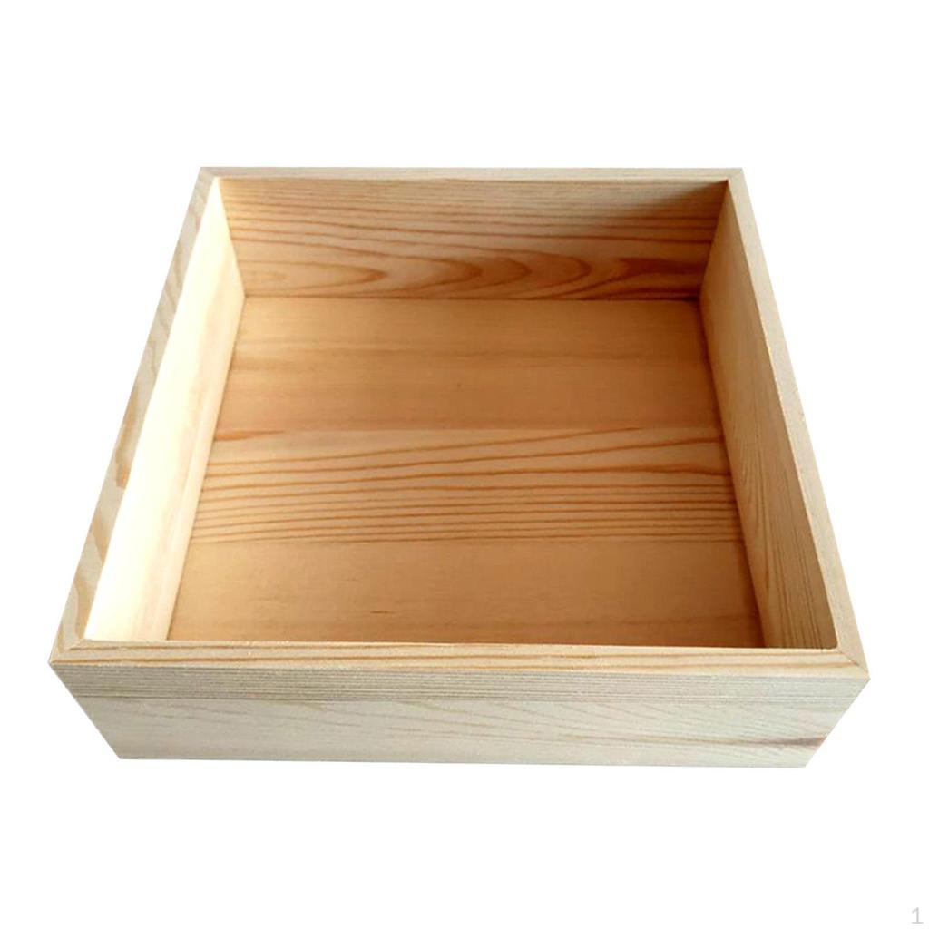 Storage Box Container Practical Wooden Decoration Organizer Case for Countertop