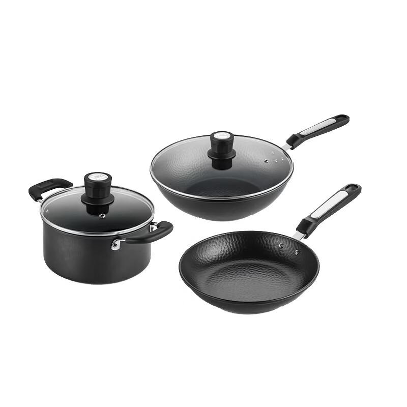 Corning Hammered Stainless Steel 3-Piece Cookware Set