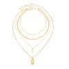 SHIXIN 4Pcs/Set Minimalist Cross Jesus Pendant Metal Necklace Gold Color Multi-layer Adjustable Choker Chain Women Jewelry Gift