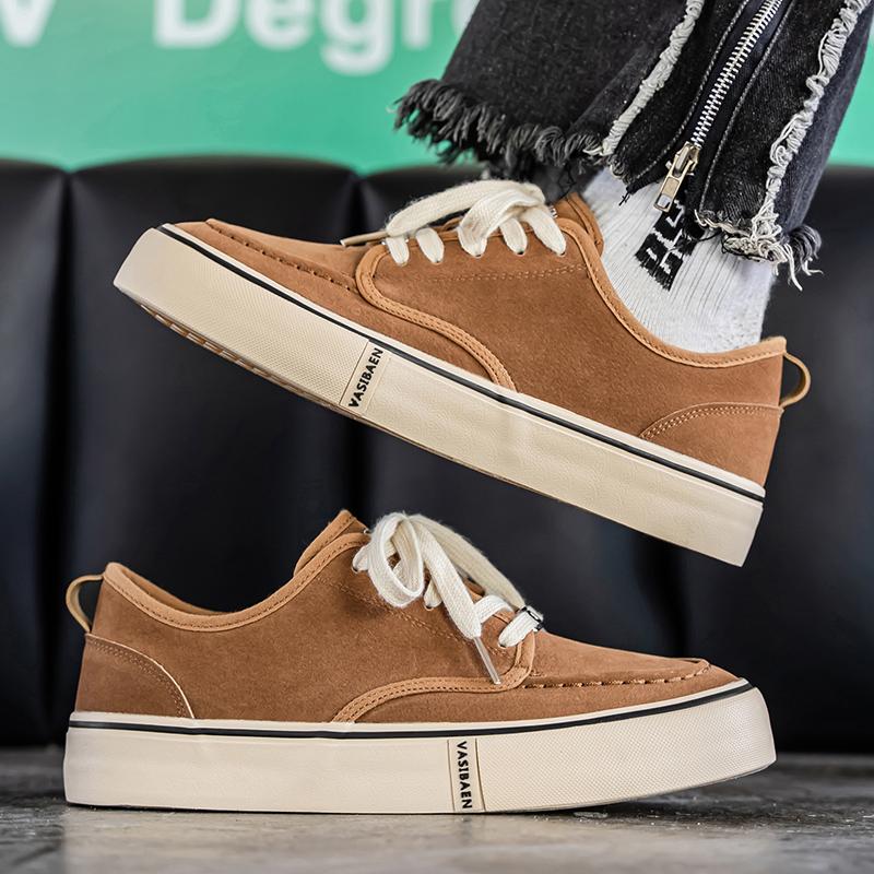 Men 's Casual Four Seasons Fashion Canvas Skateboarding Students Comfortable Sneakers Boys Trending Soft Sole Breathable Shoes