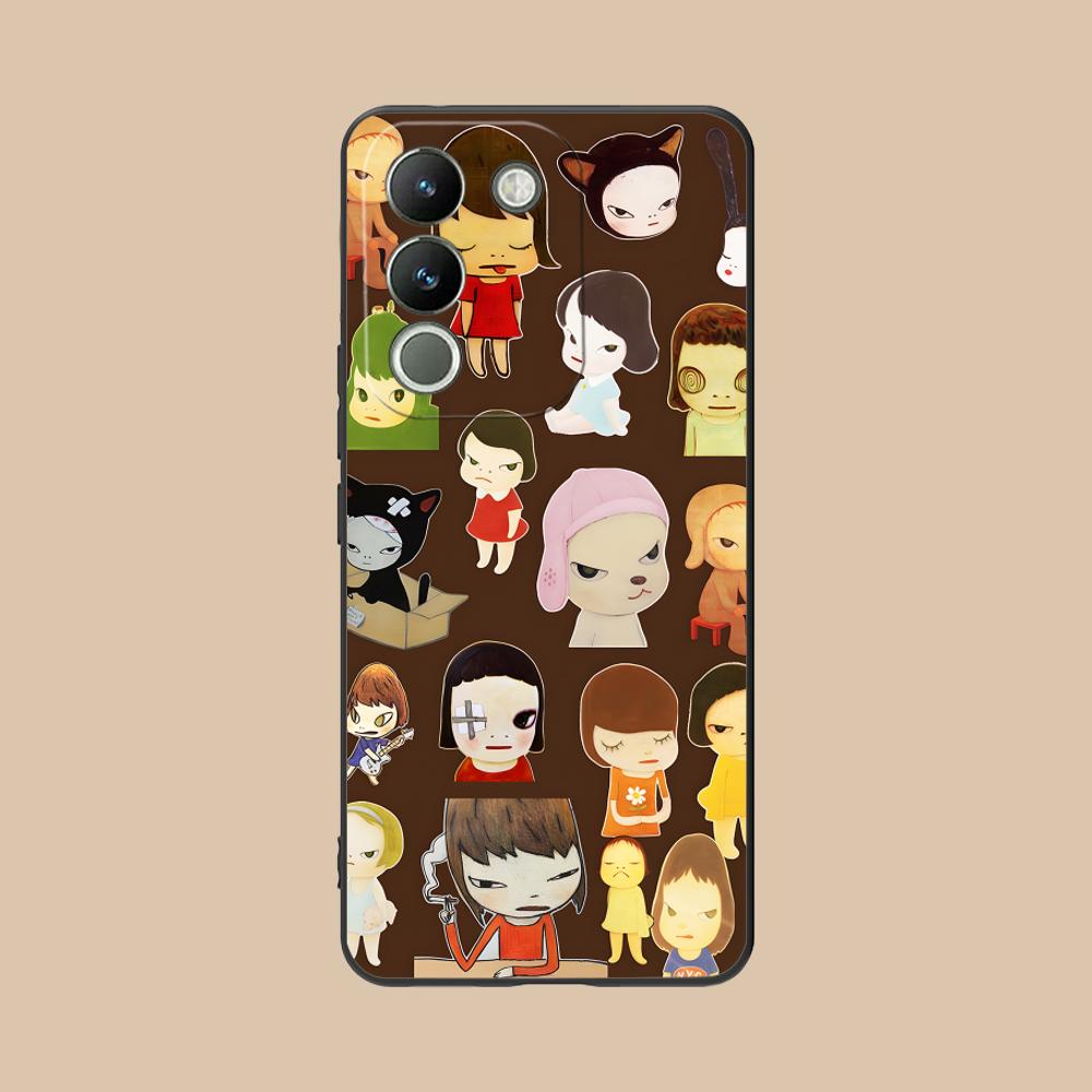 Anime Yoshitomo Nara Phone Case for VIVO V60 V50 V40 V30 V29 V27 V25 V23 Pro Lite 5G Colorful Printing Cover Pretty Luxury Cover