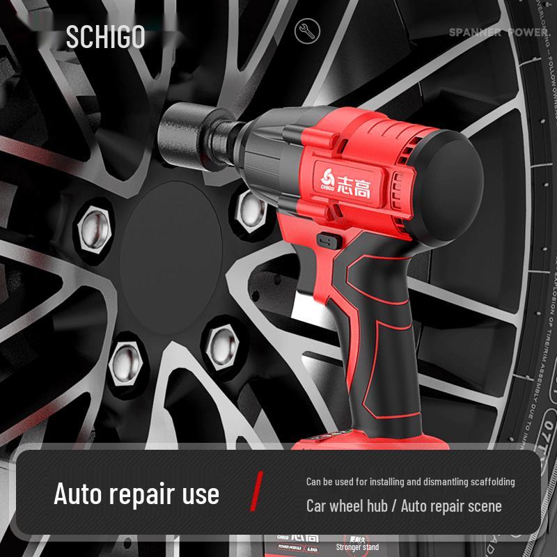 Zhigo High-Torque Brushless Lithium Electric Impact Wrench CN Plug (adapter Included)