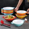 Melamine Double-Ear Bowl for Spicy Hot Pot & Ramen - Large Imitation Porcelain Tableware