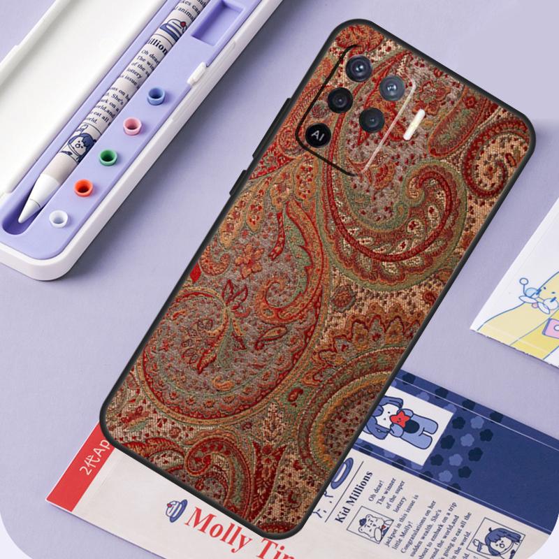 Paisley Pattern For Oppo A96 A76 A16 A94 A74 A54 A15 A18 A38 A58 A78 A98 A40 A60 A80 A57 A17 A77 A5 Pro Case