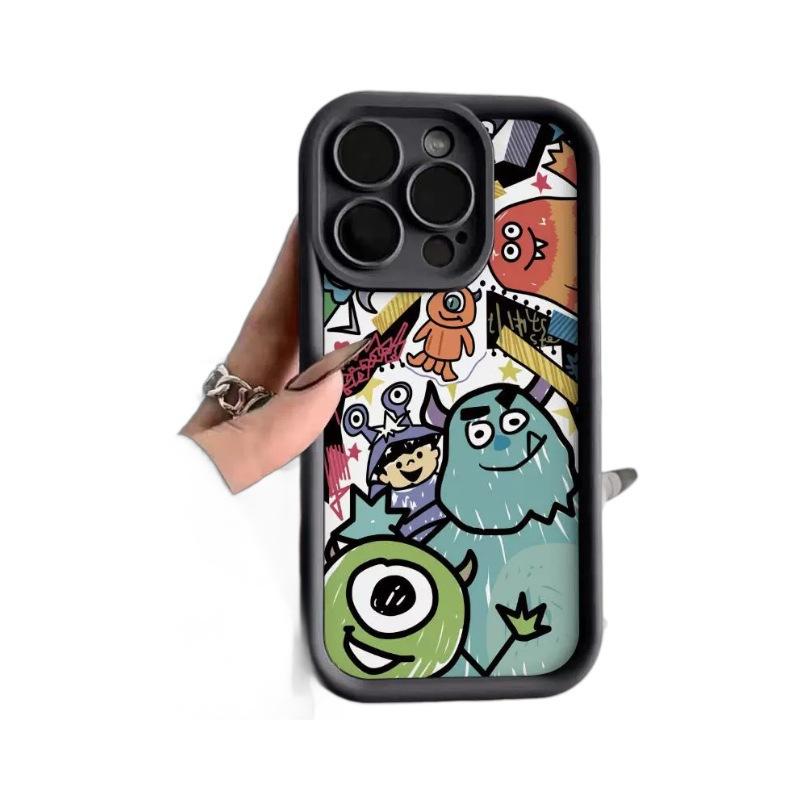 Monster applies to Apple 15 mobile phone case 14 days eye ladder 13 silicone iPhone12 protection soft case 11 all-inclusive xr