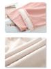 Women's Pink Fleece-Lined Wide-Leg Jeans - 2024 Autumn/Winter Collection