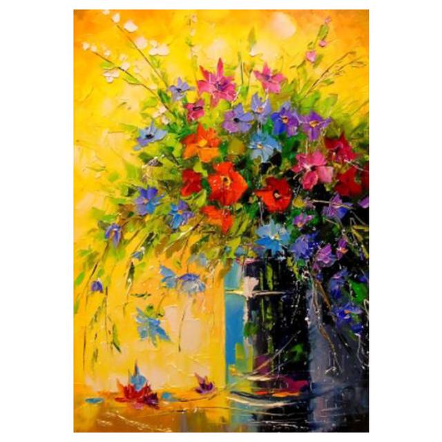 

Абстрактная Акварель Синий Оранжевый Цветок Масло Холст Поверхность Плакат Печать Картина Стена Художника Украшение Домашней Комнаты Классическое Искусство 30X40cm Unframed