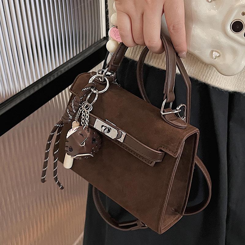 Tasche Damen Tasche Umhängetasche Nische Wildleder Vintage Mini Schulterhandtasche Gepäck