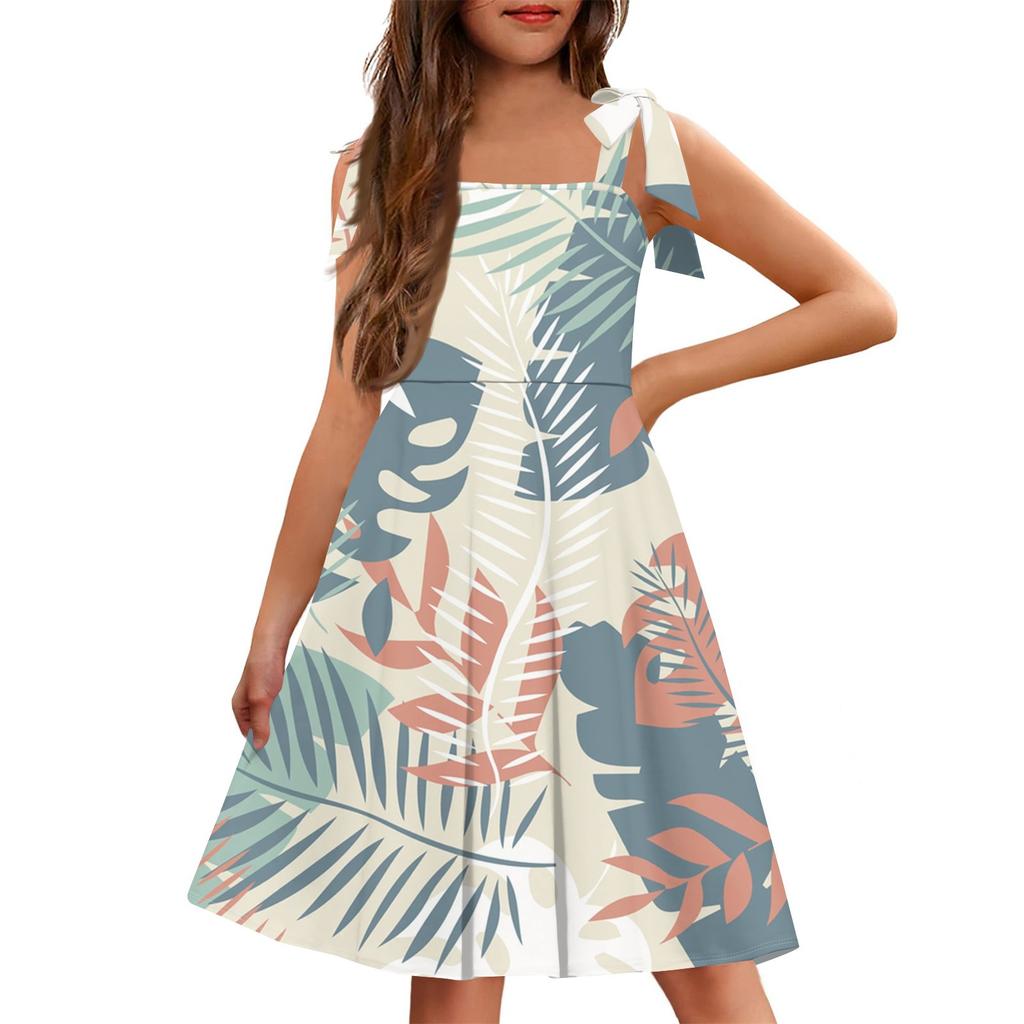 Salopetă pentru copii, fără manșete, cu guler batistă, stil casual, imprimeu hawaian