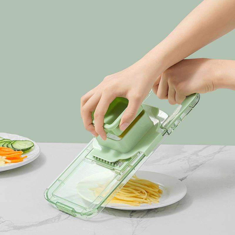 Shredder Household Kitchen Manual Vegetable Cutting Artifact Multifunctional Transparent Fruit Cucumber Potato Slicing Planer Shredder