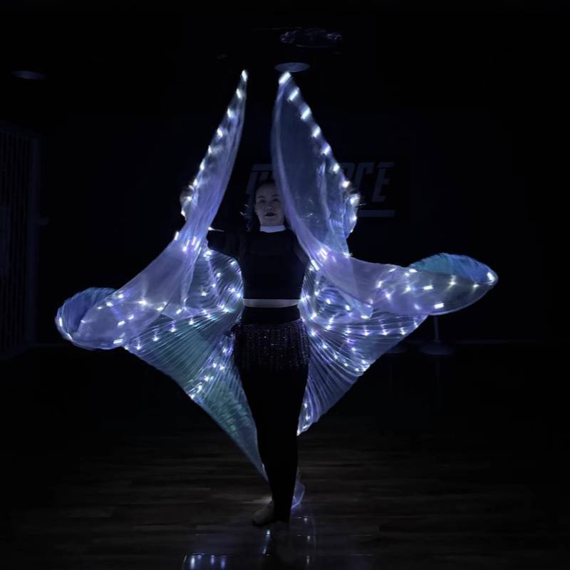 Farfalle Fantasy LED Oggetti di Scena con Ali Fosforescenti per Spettacoli Teatrali