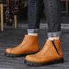 Podzimní pánské pracovní boty nadměrných velikostí Chelsea Boots Retro britský styl vysoké boty z pravé kůže
