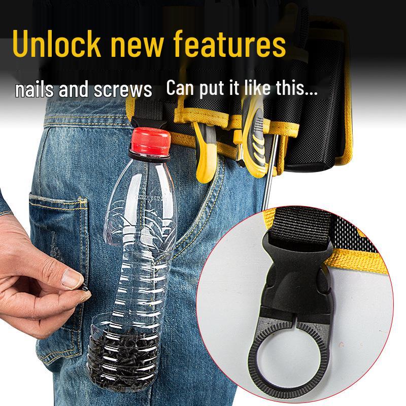 Portable Electrician Tool Belt: Sturdy, Multifunctional Waist Pouch for Construction Site Storage