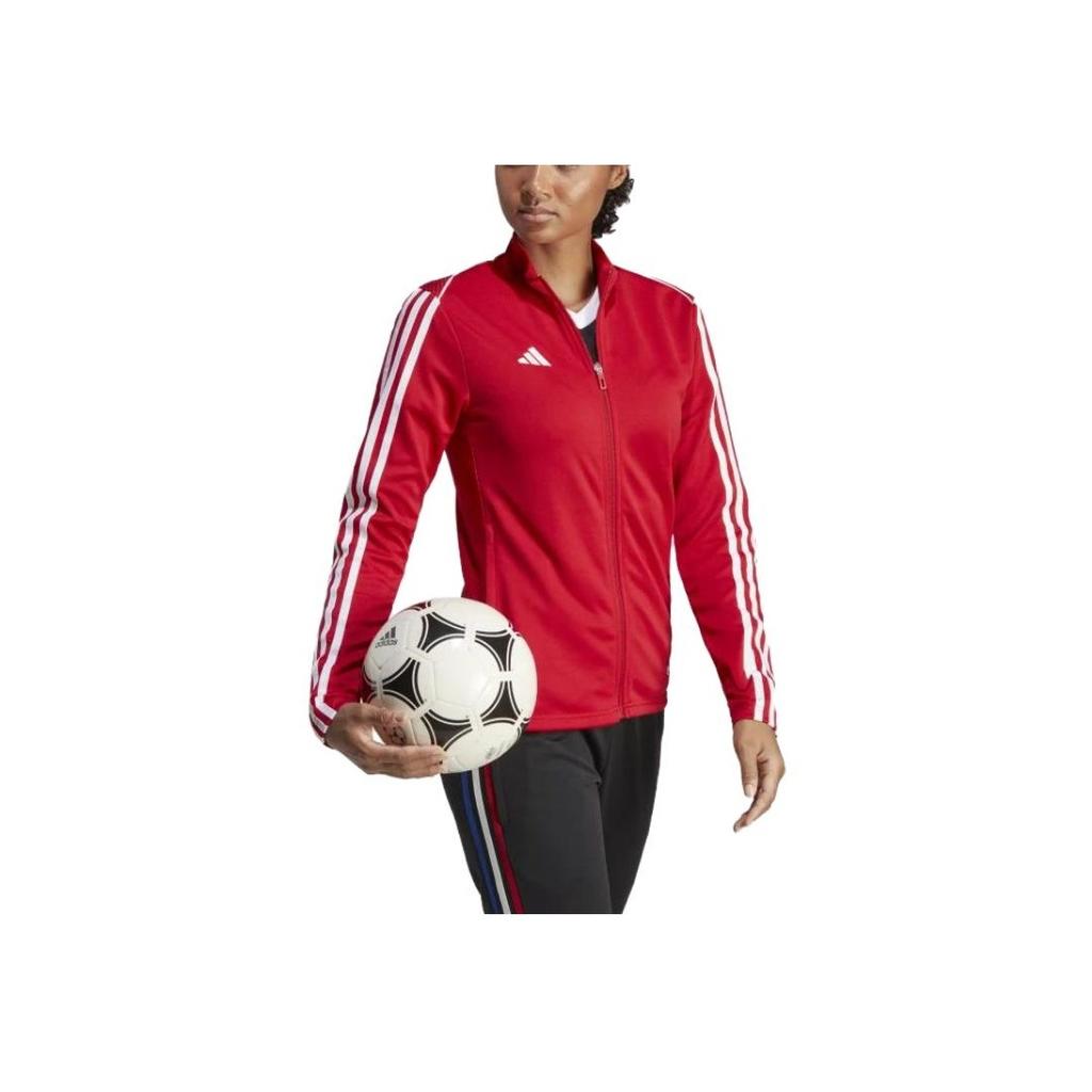 Adidas Striped Zip High Neck Long Sleeve Jacket Retro Sports Jacket Women Jacket Red HS3512