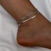 Alloy Double-layer Anklet European and American Jewelry New Thick Chain Jewelry High-end Bracelet Girls Anklet