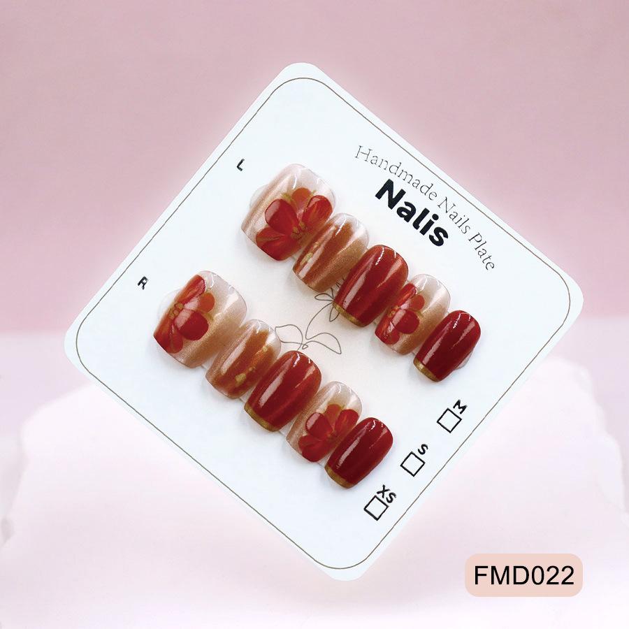 Cat's Eye Model, Beautiful Temperament, Little Fairy, Royal Sister Style Nail Art, High-end Niche 10 Pieces, Sub-size Wearing Nail