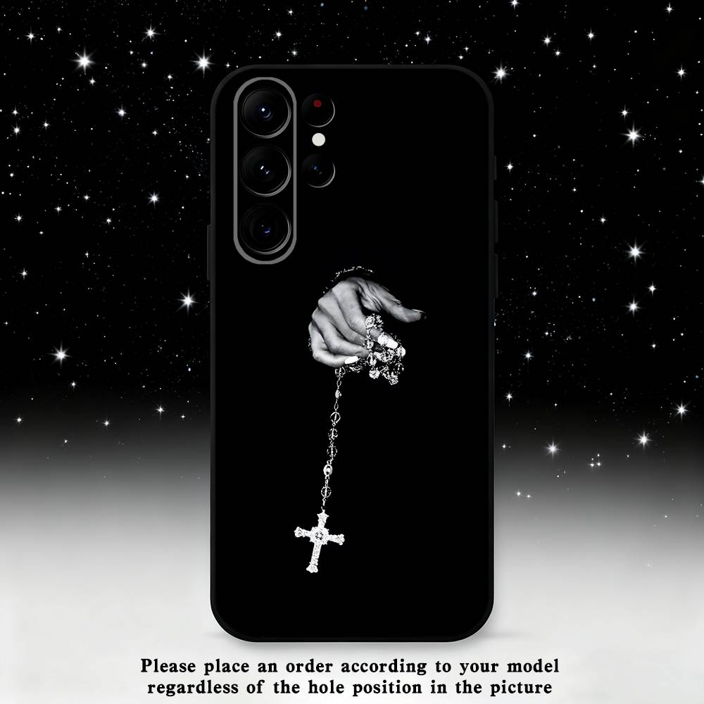 

G-Gothic cross symbol Phone Case For Samsung S25,S24,S21,S22,S23,S30,Ultra,S20,Plus,Fe,Lite,Note,10,9,5G Black Cover Samsung S20