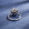 Sweet Cool Flower Lady Zircon Ring for Women Silver Design Sense Same Style