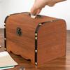 1 Set Vintage Treasure Storage Box Wooden Treasure Chest With Lock Piggy Bank Organizer Saving Box Case For Home Decoration