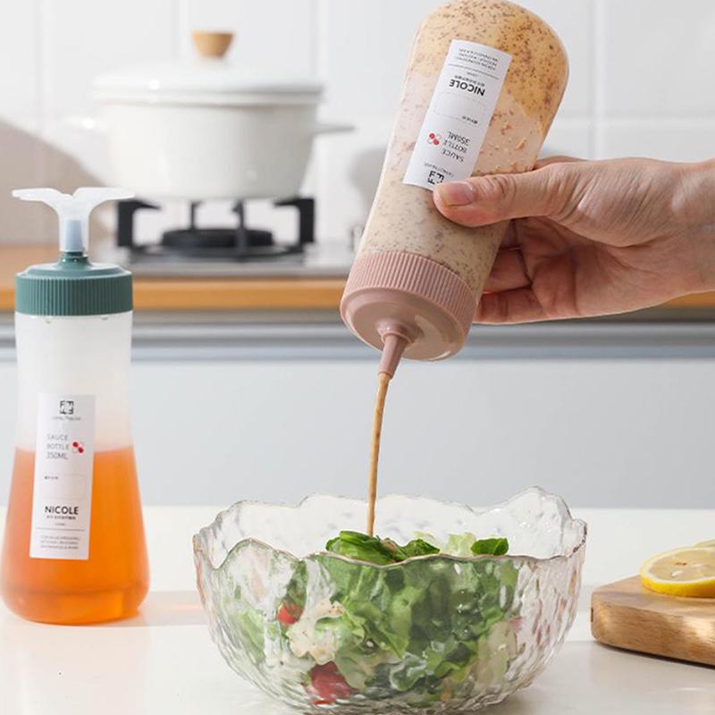 Squeeze Bottles Salad Dressing Container 350Ml For Sauce Ketchup Salad Bbq Sauce Syrup Honey Dispenser Kitchen Supplies