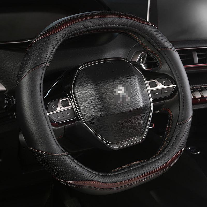 Stilfullt rattöverdrag för Peugeot 4008, 5008, 508L - D-typ, platt botten