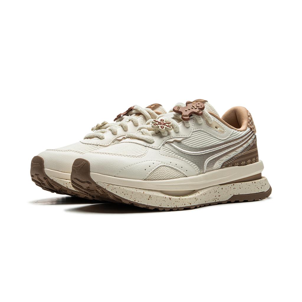 Li Ning Zheng Rong M1000 Retro Versatile Shock Absorption Non-Slip Wear-Resistant Breathable Support Rebound Low-Top Casual Shoes AGCU166-2