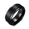 Fashion Men Ring 8mm Marriage Engagement Ring Black Tungsten Carbide Men Dumb Wire Drawing Men's Biker Jewelry