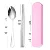 Ru Han Portable Stainless Steel Cutlery Set with Case