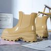 Women's 2024 Waterproof Martin Boots - Non-slip, Short Rubber Rain Boots for Spring/Summer Outdoor Wear